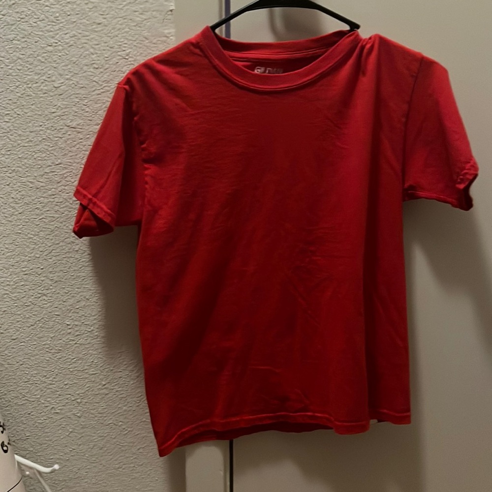Red youths shirt